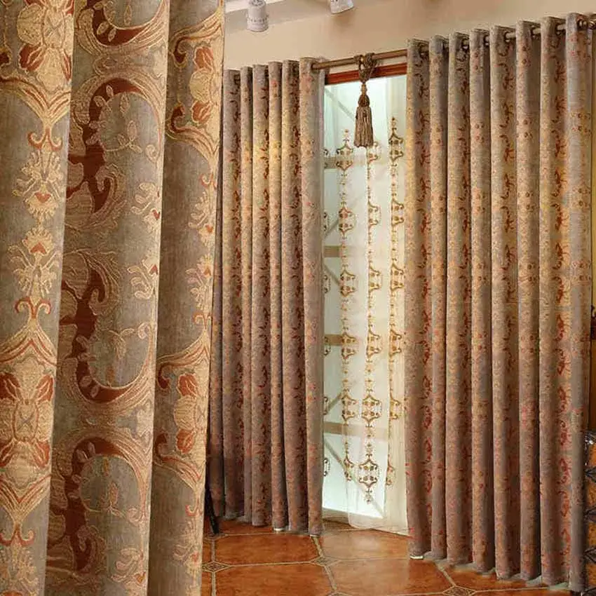 rèm vải hoa văn đẹp