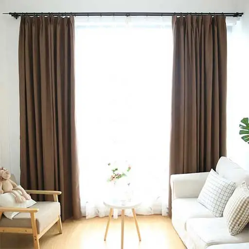 rèm cửa màu nâm đậm