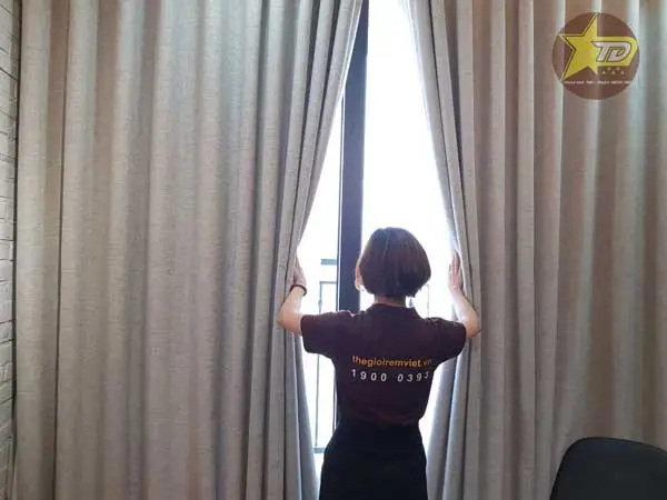 rèm vải phòng khách 