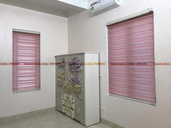 rèm cầu vồng màu hồng cho phòng bé gái