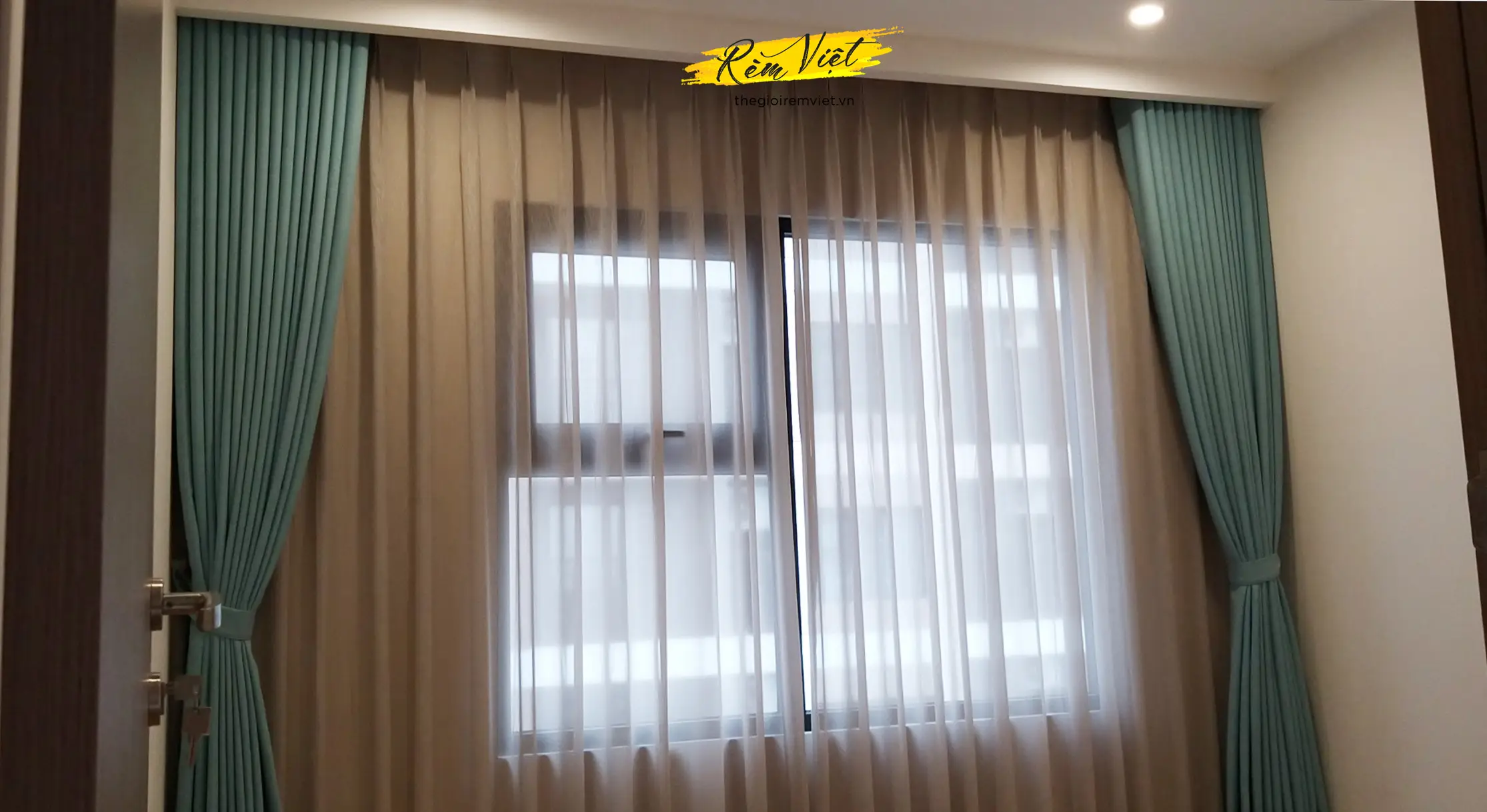 Rèm vải 2 lớp mã 2066-26