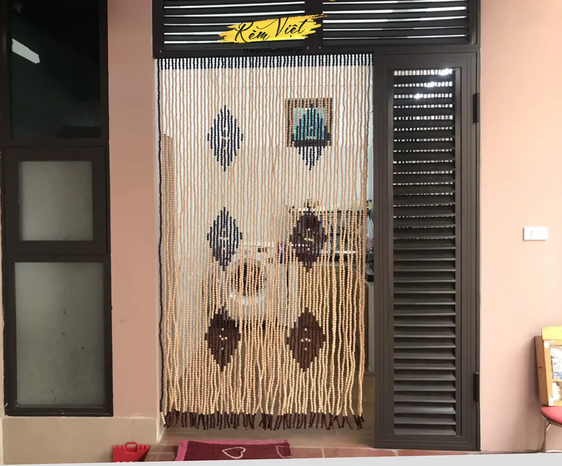 Rèm hạt gỗ mã RHG013