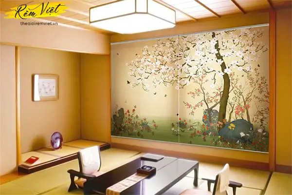 Rèm cuốn in tranh tự động giúp không gian đẹp hơn