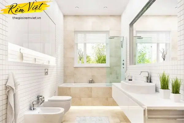 Không gian vệ sinh sạch sẽ hiện đại và đầy đủ tiện nghi