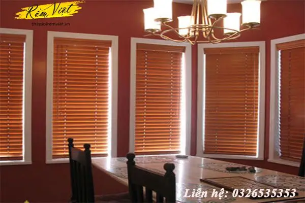 Rèm gỗ Tùng đỏ nhập khẩu thể hiện đẳng cấp Rèm gỗ Tùng đỏ nhập khẩu thể hiện đẳng cấp