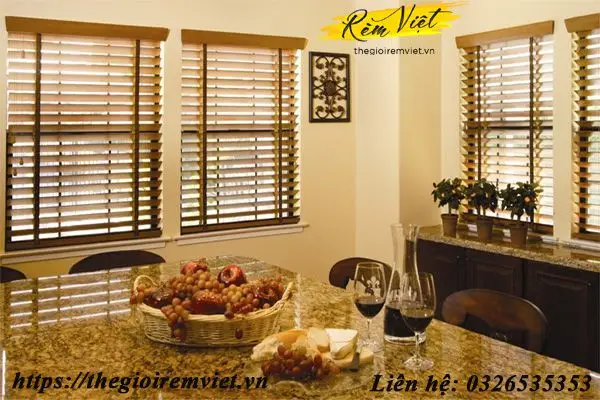 Rèm sáo gỗ sồi xuất xứ từ Mỹ hiện đại đa dạng Rèm sáo gỗ sồi xuất xứ từ Mỹ hiện đại đa dạng