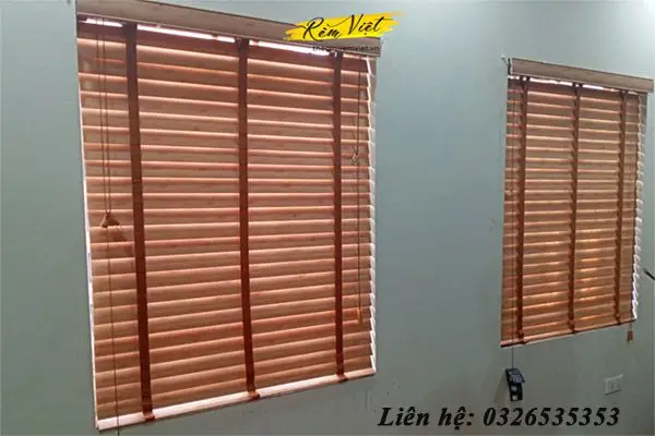 Rèm sáo gỗ thông tuyết tự nhiên sang trọng Rèm sáo gỗ thông tuyết tự nhiên sang trọng