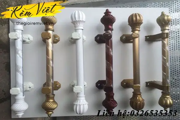 Thanh treo rèm cửa sổ tròn bằng nhôm sơn tĩnh điện