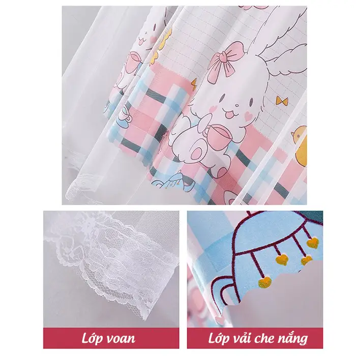 Rèm dán có hai lớp đẹp mắt