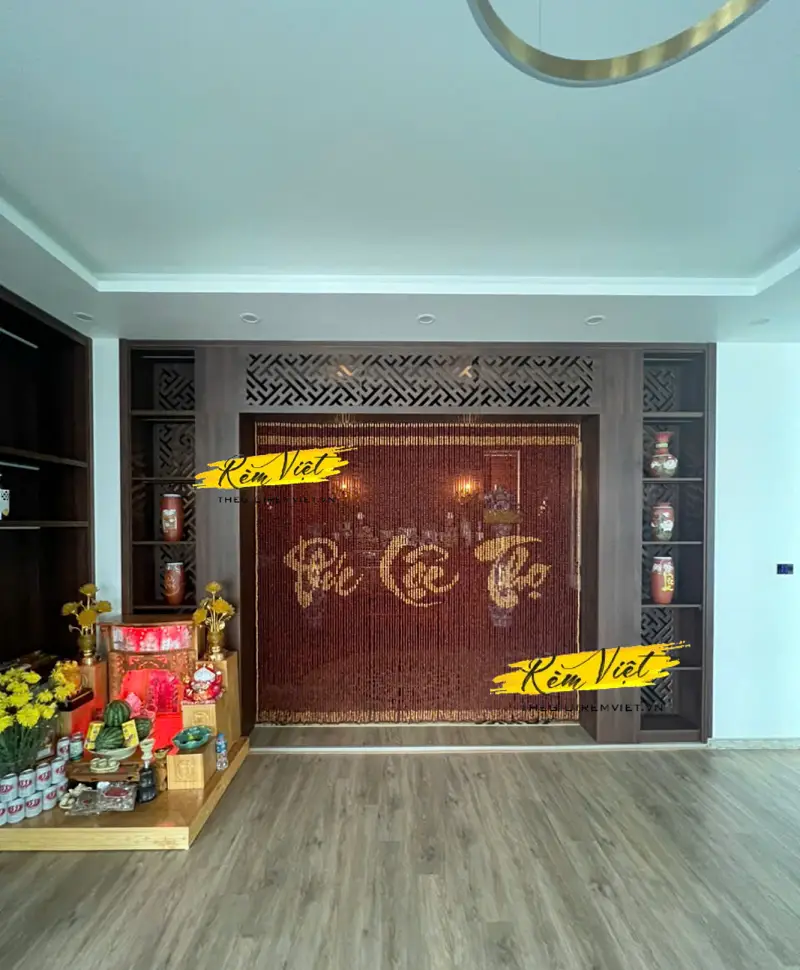 8 Cách Chọn Hạt Gỗ Phòng Thờ Hài Hòa Với Bàn Thờ Và Nội Thất