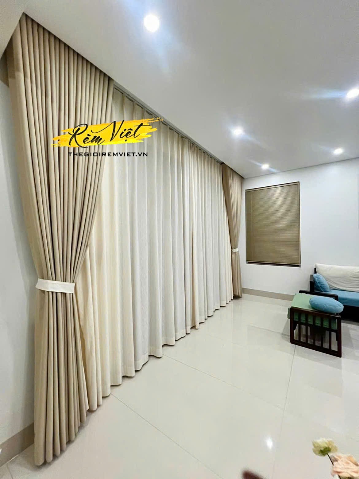 rèm vải phong cách tối giản