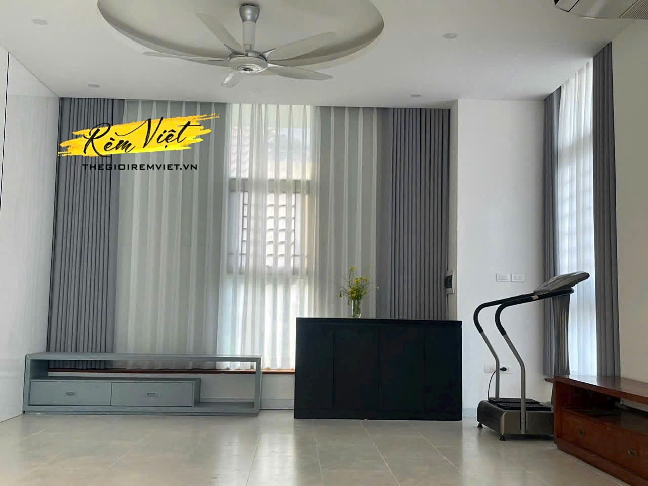 rèm vải phong cách hiện đại